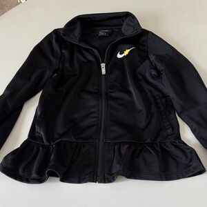 Nike Black Kids Jacket with Ruffle Detail size 6x